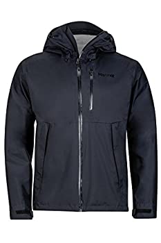 【中古】【インポート品・未当て嵌める】Marmot Magusメンズ軽さ雨合羽レインジャケット、ジェット機黒いこと