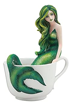 【中古】【インポート品・未当て嵌める】Gifts \u0026 Decor Ebros エイミーブラウン 紅茶優勝杯 アトランティス 妃殿下 緑であること エメラルド 人魚 像 人魚 交ぜあわせる ファ