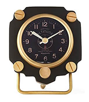 【中古】【インポート品・未当てはめる】Pendulux 思い切り計目ざまし時計時辰儀 アビエーターデッキ時辰儀 早見表見せびらかす 第二次地球戦争状態飛行機 黒いこと