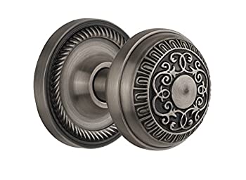 【中古】【輸入品・未使用】Nostalgic Warehouse Rope Rosette with Egg & Dart Knob%ｶﾝﾏ% Privacy - 2.375%ﾀﾞﾌﾞﾙｸｫｰﾃ%%ｶﾝﾏ% Antique Pewter