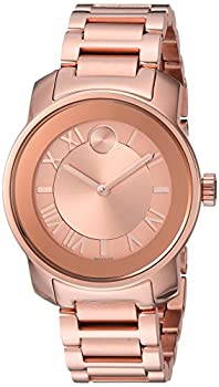 【中古】【輸入品・未使用】Movado レディース スイスクォーツと金メッキカジュアルウォッチ ワンサイズ イオンローズゴールドメッキスチール