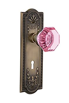 【中古】【輸入品・未使用】Nostalgic Warehouse 722871?Meadowsプレートwith Keyhole SingleダミーWaldorfピンクドアノブでアンティーク真鍮 DOUBLE DUMMY With Keyhole 72