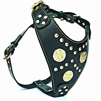 【中古】【インポート品・未当てはめる】Bestia本革Maximusドッグハーネス。大きな犬だけ！杖コルソ、ロットワイラー、道後アルゼンチーノ、プレサ、マスティフ、ブルドッグ。 100％なめし革