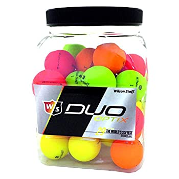【中古】【インポート品・未当て嵌める】Wilson 3十二 原材料 DUO ホンブルグ帽 Optix ジャーゴルフどんぶり鉢 足し加える36個/井戸釣瓶