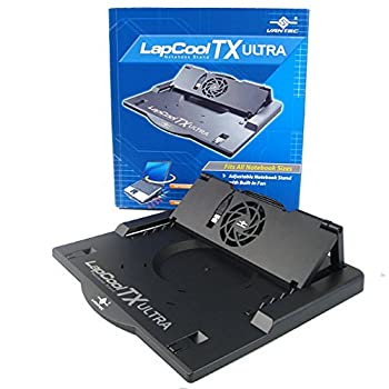 【中古】【インポート品・未当て嵌める】Vantec LapCool TX LPC-460TX Adjustable Notebook Stand with Built-インチ Fan (Black) by Vantec [並行輸入品]