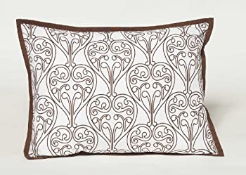 【中古】【輸入品・未使用】Damask White/Choco Dec Pillow2 by Bacati
