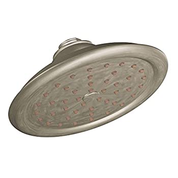 【中古】【インポート品・未当て嵌める】Moen S6310EPBN ExactTemp 7 Eco-Performance One-Function Rainshower Showerhead with Immersion Technology at 2.0 GPM Flow Rate%ｶﾝﾏ% Brush