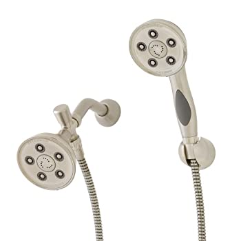 【中古】【インポート品・未当て嵌める】Speakman vs-113014?Caspianデュアルシャワーヘッドコンボシステムwith Anystreamハンドヘルドシャワーと据えつけるシャワー頭顱 VS-113014-BN 1