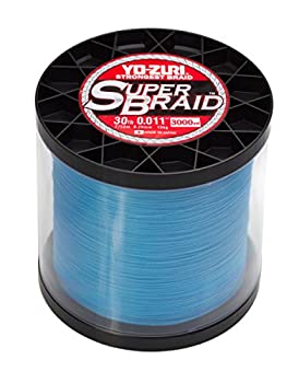 【中古】【インポート品・未当てはめる】yo-zuri Super Braidバルクスプールブルー魚釣り伝達ルート3000yd木管、30?重量ポンド取り調べる