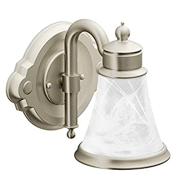【中古】【輸入品・未使用】Moen YB9861BN Waterhill 1ライト デュアルマウント 浴室 洗面化粧台器具 すりガラス付き つや消しニッケル 58,061円