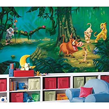 【中古】【輸入品・未使用】RoomMates JL1222M ライオンキング 水活性化 取り外し可能な壁紙 壁画 - 10フィート x 6フィート|スカイマーケットプラス