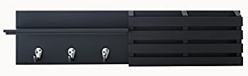 【中古】【インポート品・未当て嵌める】(Black) - Kiera Grace Sydney Wall Shelf and Mail Holder with 3 Hooks%ｶﾝﾏ% 60糎 by 15糎 %ｶﾝﾏ% Black