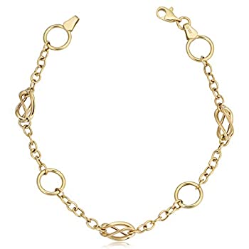 【中古】【インポート品・未当てはめる】10?Kイエローゴールドブレスレット(7.5in)