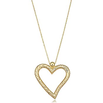 【中古】【輸入品・未使用】14?K黄色ゴールドオープンハートネックレス(Fits 17?%ﾀﾞﾌﾞﾙｸｫｰﾃ%または18?%ﾀﾞﾌﾞﾙｸｫｰﾃ%)