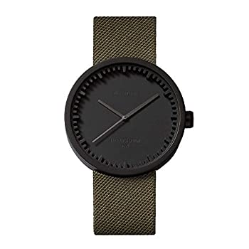 【中古】【インポート品・未当て嵌める】Leff Amsterdam d42熱電子管Watch Corduraなめし革|黒いこと/緑であること