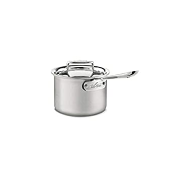 【中古】【インポート品・未当て嵌める】All-Clad BD55202 D5 Brushed 18/10 Stainless Steel 5-Ply Bonded Dishwasher Safe Sauce Pan Cookware%ｶﾝﾏ% 2-Quart%ｶﾝﾏ% Silver by All-Clad
