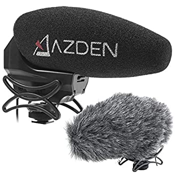 【中古】【輸入品・未使用】Azden SMX-30 ステレオ/モノ 切り替え可能 ビデオマイク ふわふわのフロントガラスカバー付き