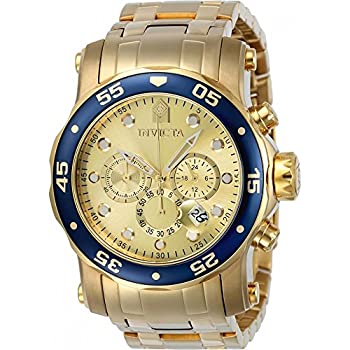 【中古】【輸入品・未使用】Invicta Pro Diverクロノグラフゴールドダイヤルメンズ時計23669｜スカイマーケットプラス