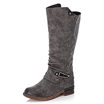 【中古】【インポート品・未当て嵌める】Rieker Fabrizia 52 レディースブーツ US 大きさ: 6-6.5 色つや: 薄墨色