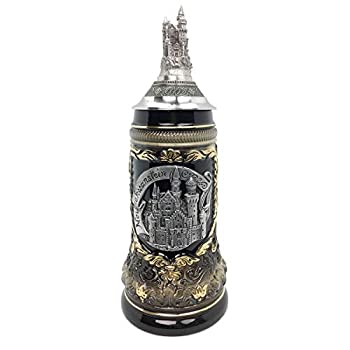 【中古】【インポート品・未当て嵌める】Neuschwanstein 0.75L ジャーマンビールジョッキ Zoller \u0026 Born製