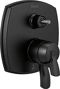 【中古】【インポート品・未当て嵌める】Delta Faucet T27876-BLLHP 17続きもの 組み入れる型3役立つことレスハンドルシャワートリム うつり変わり弁付き添い人 つや消し黒いこと