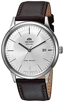 【中古】【輸入品・未使用】Orient '第2世代 Bambino Version III' 日本製自動巻き ステンレススチールとレザー ドレスウォッチ%ｶﾝﾏ% ホワイト%ｶﾝﾏ%