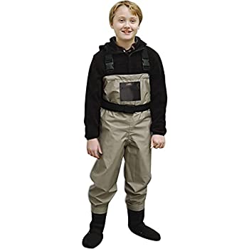 【中古】【インポート品・未当て嵌める】(Large%ｶﾝﾏ% Taupe) - Caddis Breathable Chest Waders Boys
