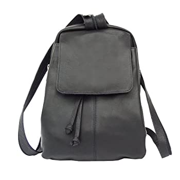 【中古】【輸入品・未使用】Piel 9821-BLK Black Small Drawstring Backpack