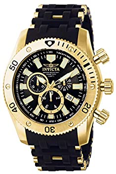 【中古】【輸入品・未使用】[インビクタ] 腕時計 Sea Spider 石英 50mm ケース ゴールド ブラック ステンレススチール ポリウレタンストラップ ブラックダイヤル 0140 メン