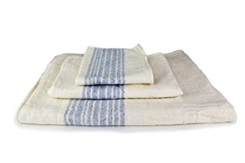 【中古】【輸入品・未使用】Kontex 今治産オーガニックコットンタオル ブルー (3枚セット)｜スカイマーケットプラス