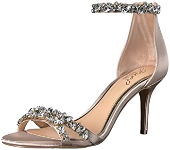 【中古】【輸入品・未使用】Jewel Badgley Mischka Women's Caroline Dress Sandal%ｶﾝﾏ% Champagne%ｶﾝﾏ% 8.5 M US