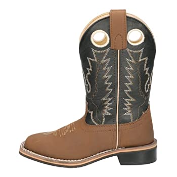 【中古】【輸入品・未使用】Smoky Mountain Childrens Blaze Stitched Design Rubber Sole Square Toe Brown/Black Western Cowboy Boot%ｶﾝﾏ%2 M US