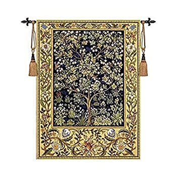 【中古】【インポート品・未当て嵌める】Tree of Life青碧大壁タペストリーホームインテリアwith Freeタッセル