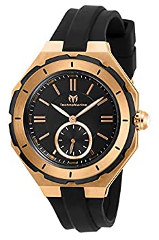 【中古】【インポート品・未当て嵌める】TechnoMarine TM-118010 ブラックシリコンバンド スチール写真入れもの スイスクォーツ アナログウオッチ