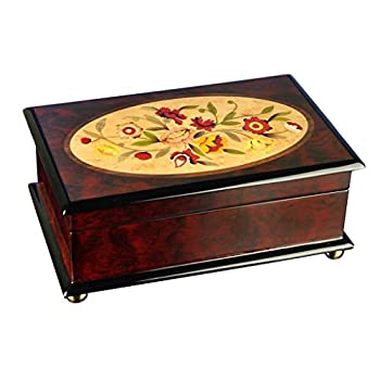 【中古】【インポート品・未当て嵌める】The San Francisco Music Box Company クラシックフローラルオルゴール木製宝飾品ボックス席 インテリア・寝具・収納-オルゴール