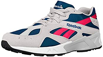 【中古】【インポート品・未当て嵌める】Reebok Aztrek - レディース 白いこと/米国海軍/アシッドピンク ナイロン 駈けっくらシューズ 6.5 B(M) US