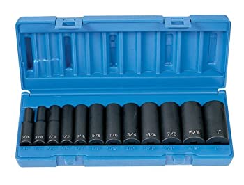 【中古】【輸入品・未使用】Grey Pneumatic 1213D 0.38 in. Dr, 6Pt, Sae Deep Impact Set, 12Pc