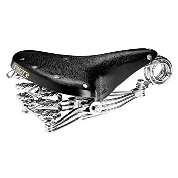 【中古】【インポート品・未当て嵌める】BROOKS(ブルックス) なめし革サドル 大型春月当て嵌めるシティ自動二輪車向けひな形 B33 CHROME BLACK