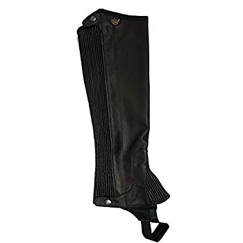 【中古】【インポート品・未当て嵌める】Ovation - レディース 労働者階級とっ始め 禾穀類 なめし革 ハーフチャップス、黒いこと、スモール