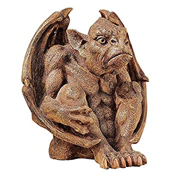 【中古】【輸入品・未使用】デザインToscano Balthazar's Watchガーゴイルゴシック装飾像、25 cm、ポリレジン、エイジドストーン