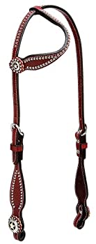 【中古】【インポート品・未当て嵌める】(Sliding Ear Headstall) - Weaver Leather Texas Star Collection