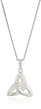 【中古】【輸入品・未使用】Solvar Celtic Weave&Trinity Knot Necklace Silver Irish Made