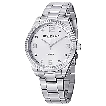 【中古】【インポート品・未当て嵌める】Stuhrling Original Men\u0027s 607G.01 %ﾀﾞﾌﾞﾙｸｫｰﾃ%Classique Allure%ﾀﾞﾌﾞﾙｸｫｰﾃ% Stainless Steel Watch with Diamonds