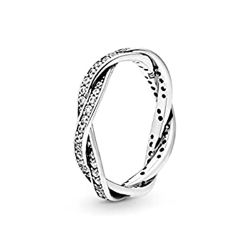 【中古】【輸入品・未使用】Pandora リング ツイスト オブ フェイト クリアキュービックジルコニア サイズ50