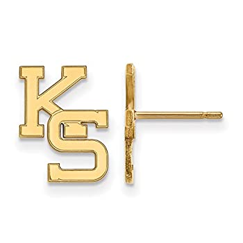 【中古】【輸入品・未使用】Kansas State Small ( 1?/ 2インチ)ポストイヤリング( 10?Kイエローゴールド)