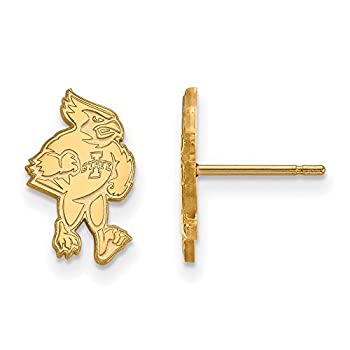 【中古】【輸入品・未使用】アイオワ州状態Small (1?/ 2インチ) ポストイヤリング(10?Kイエローゴールド)