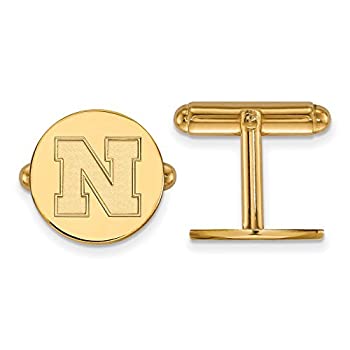 【中古】【輸入品・未使用】ネブラスカ州Cuff Links (ゴールドメッキ)