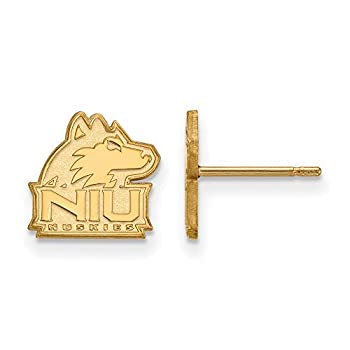 【中古】【輸入品・未使用】Northern Illinois Extra Small ( 3?/ 8インチ)ポストイヤリング(ゴールドメッキ)