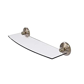 【中古】【輸入品・未使用】Allied Brass MC-33/18-PEW 46cm Bevelled Glass Shelf Antique Pewter
