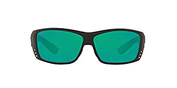 【中古】【インポート品・未当て嵌める】Costa Del Mar メンズ キャットケー 矩形黒眼鏡%ｶﾝﾏ% 黒いことアウト/銅緑であること鏡鑑偏光-580p%ｶﾝﾏ% 61 粍